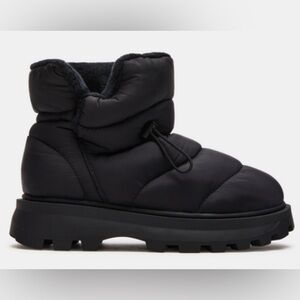 Steve Madden Black Puffer Ankle Boot